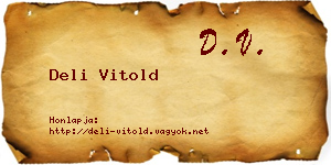 Deli Vitold névjegykártya